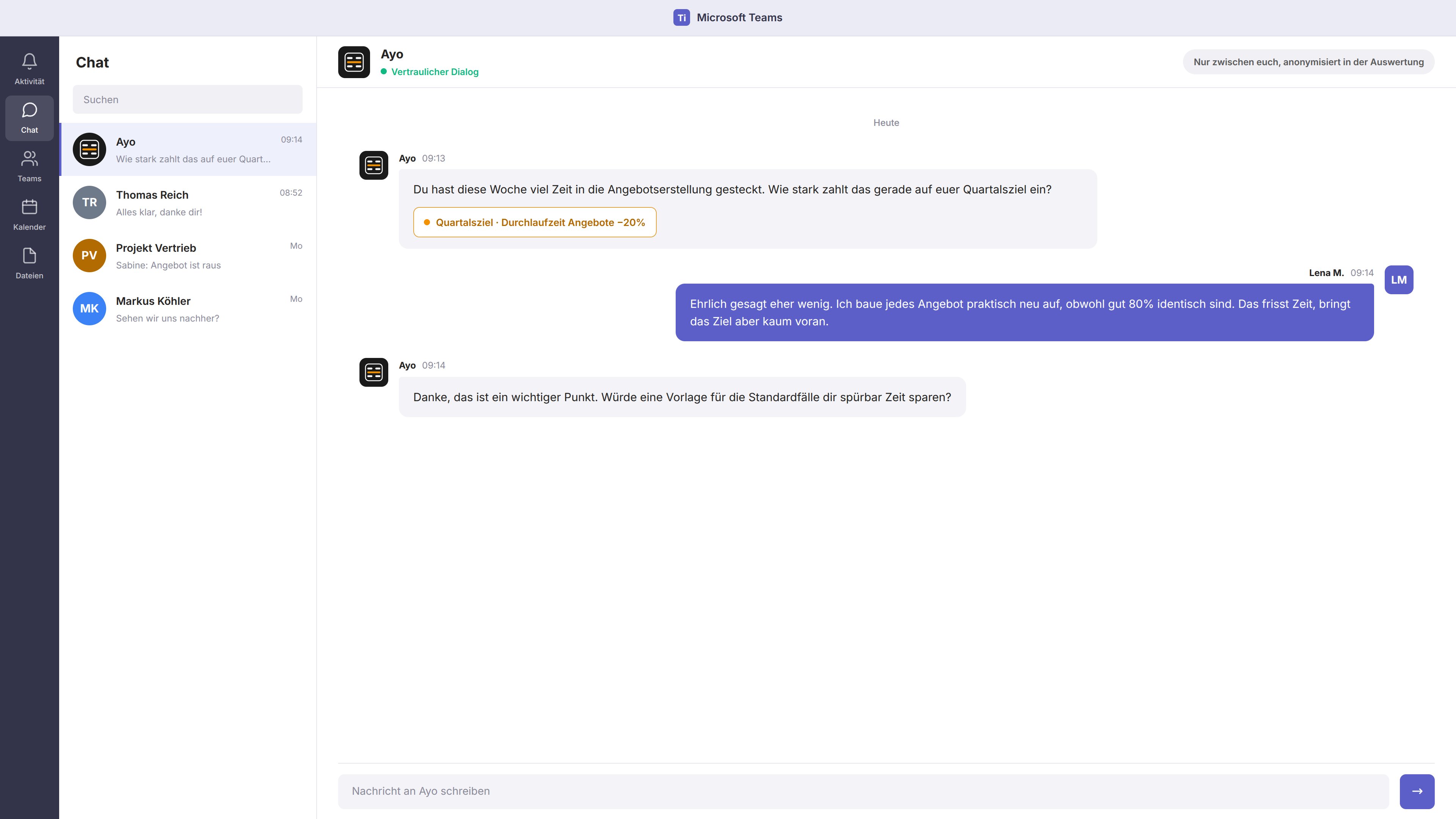 Ayo Dialog in Microsoft Teams
